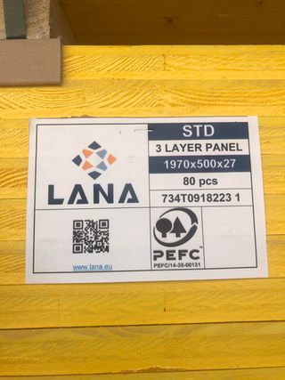 Tableros encofrar lana tricapa 197x50x27mm