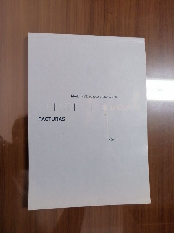Cuaderno facturas A5 autocopiante
