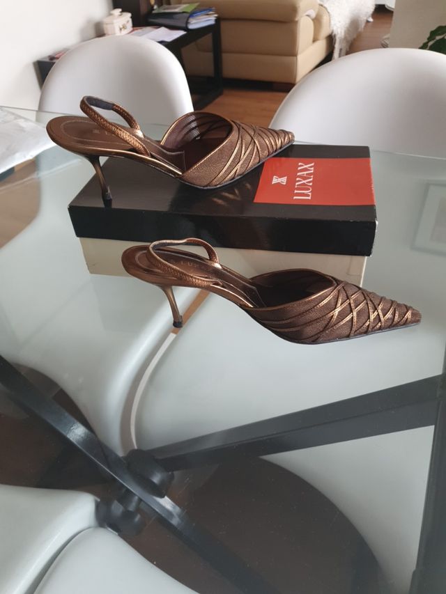 Zapatos piel destalonados, Luxor. Nuevos