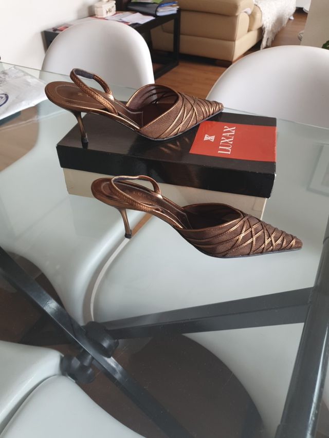 Zapatos piel destalonados, Luxor. Nuevos