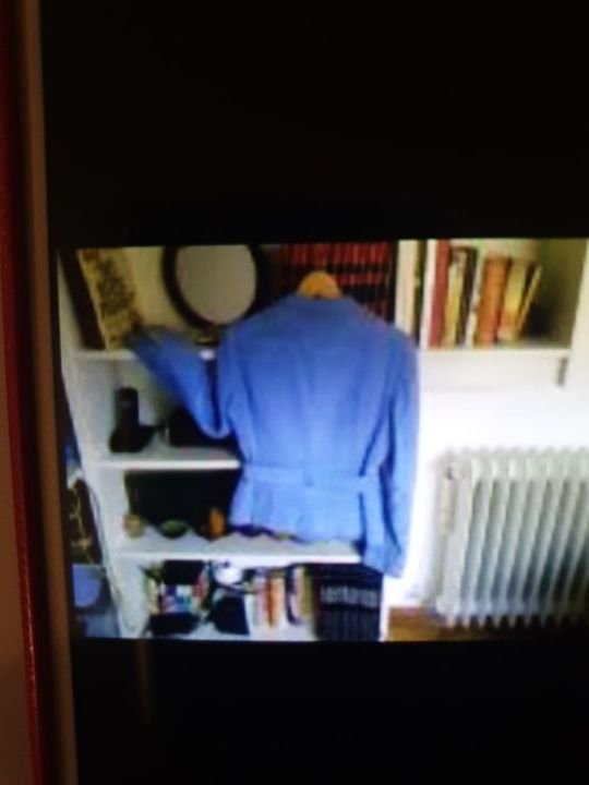 Chaqueta corta pana azul celeste, pana. Nueva