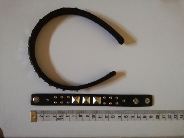 conjunto pulsera y diadema