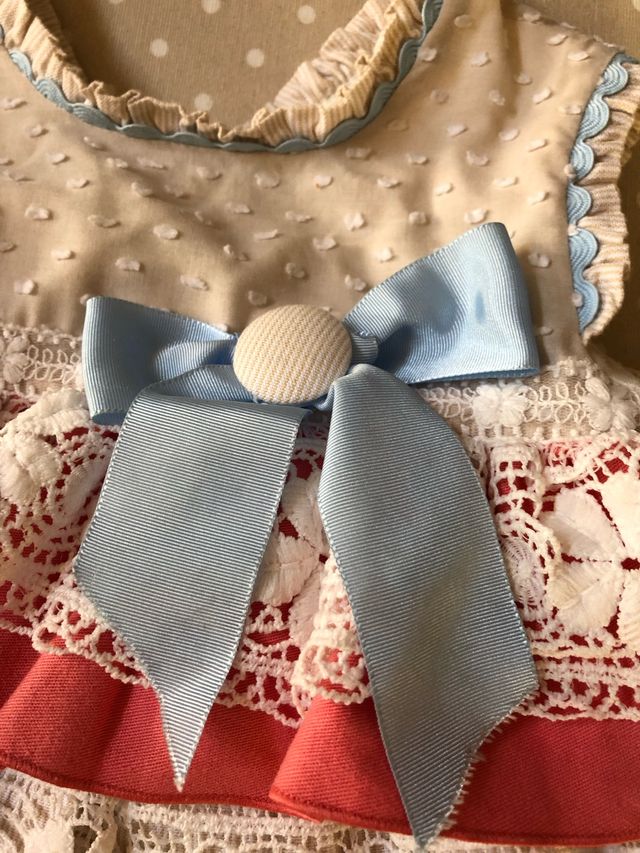 Vesido Azul de Colibrí Talla 4