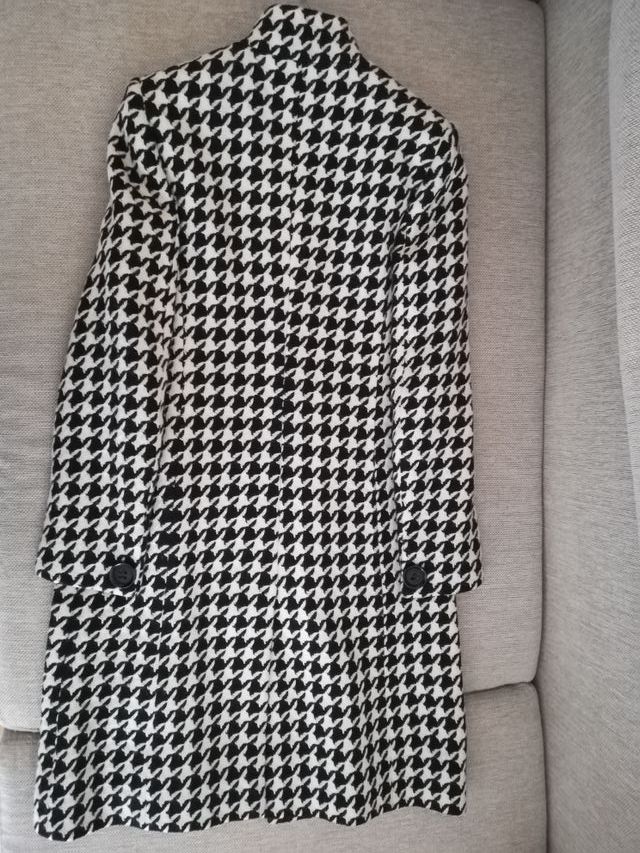 Abrigo lana pata de gallo, TINTORETTO. Talla 36.