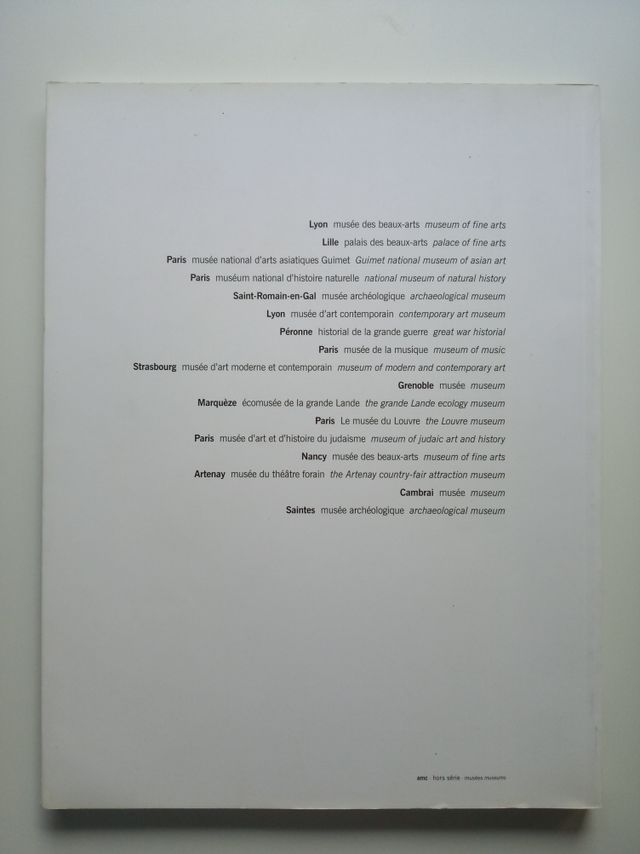 Revista de arquitectura. Nuevos museos de Francia.