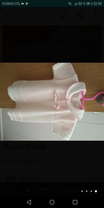 vestido de punto talla 6 meses