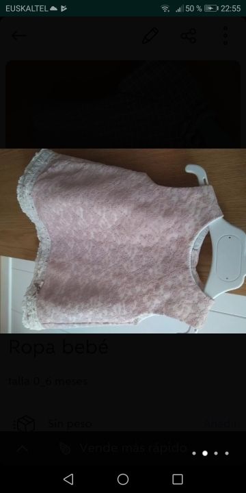 vestido talla 6 meses impecable