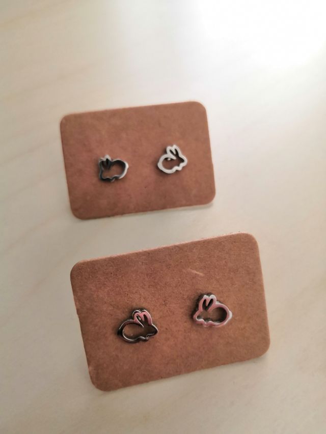 Pendientes 🐇🐰 Conejito Acero Inoxidable 100%