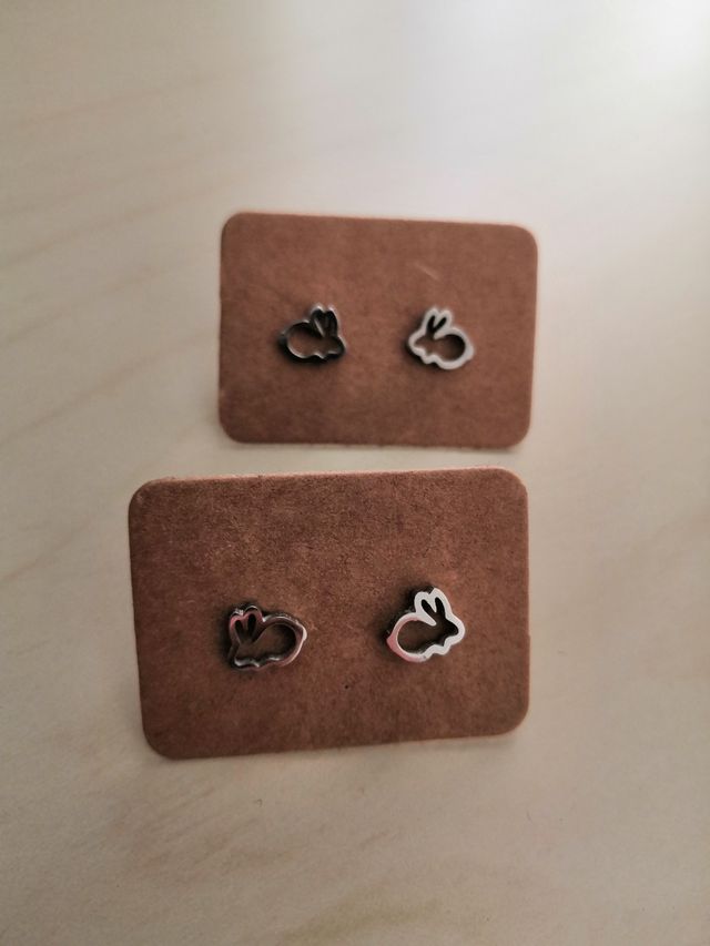Pendientes 🐇🐰 Conejito Acero Inoxidable 100%