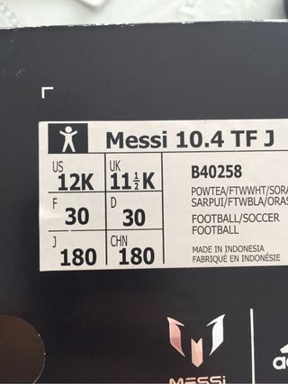 botas futbol niño talla 30