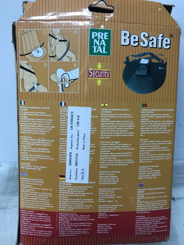 Sistema de seguridad para automóviles en embara