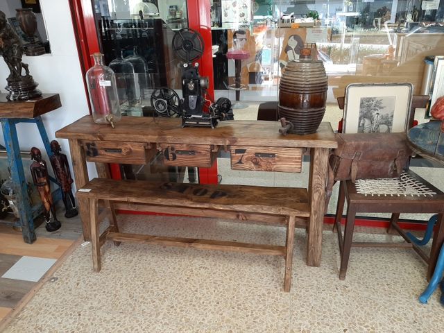 Mueble industrial con cajones,150x36x75 de segunda mano por 325 € en