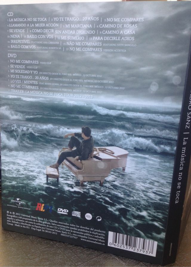 CD disco Alejandro Sanz la música no se toca