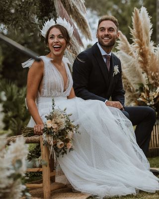 Ideas para las novias enamoradas de los vestidos de lunares - Foto 1