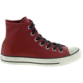 converse rojos piel