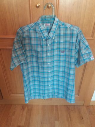Camisa Lonsdale de cuadros azules. Talla XL. de segunda mano Camisa Lonsdale cuadros | Etsy