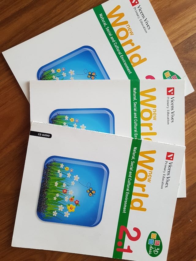 new world Vicens Vives 2º de primaria 3 tomos