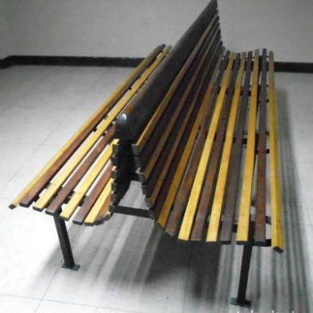 BANCO DOBLE DE SALON DE BARCO HISTORICO