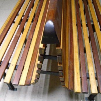 BANCO DOBLE DE SALON DE BARCO HISTORICO