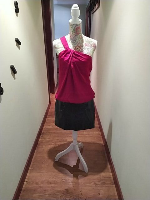 minifalda polipiel negra