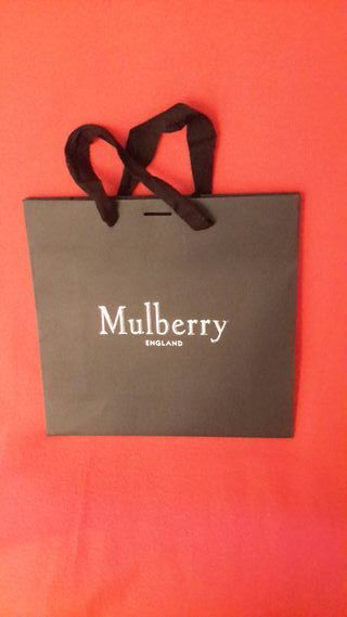 Bolsa de regalo de Mulberry, original de segunda mano por 7 EUR en Madrid  en WALLAPOP