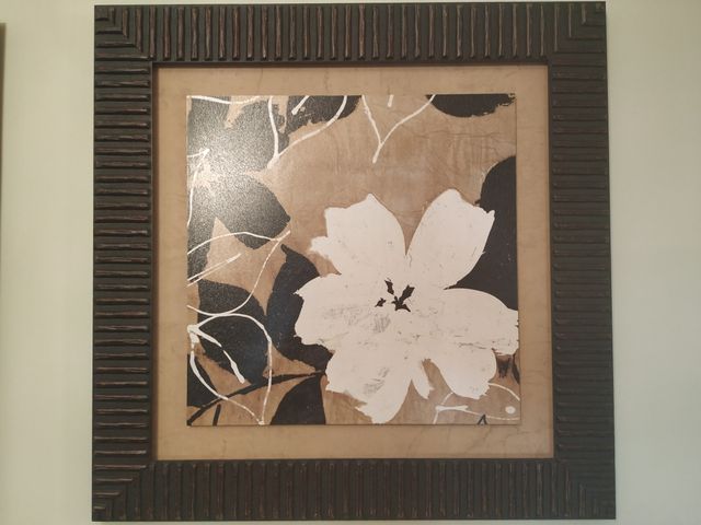 2 cuadros flores wengue