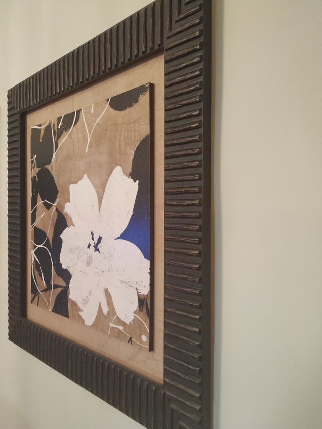 2 cuadros flores wengue