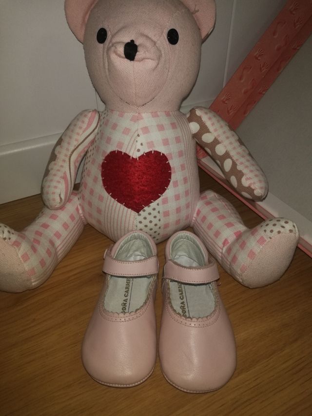 zapatitos Rosa bebe talla 18