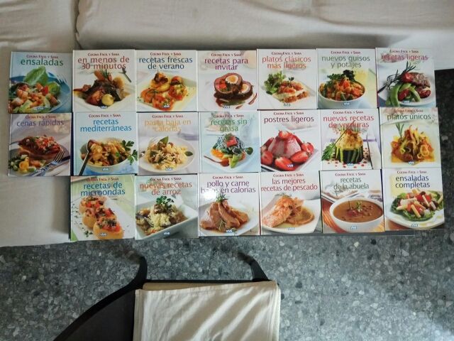 colección 20 libros de cocina fácil y sana