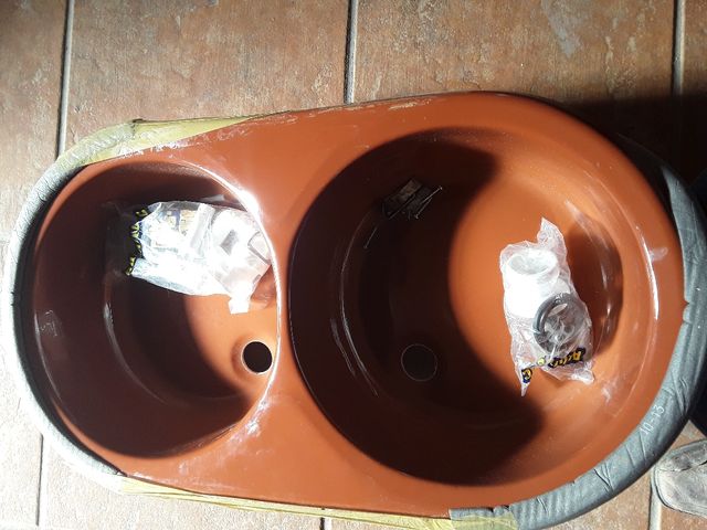 fregadero de dos senos nuevo sin estrenar