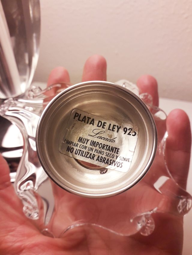 Miniatura de cristal y plata 925