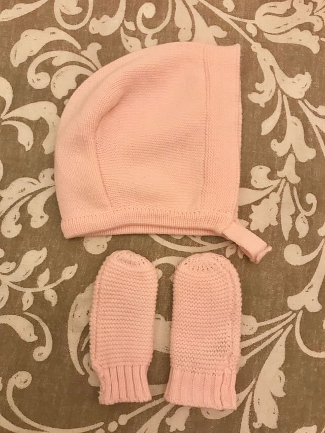 Gorro y manoplas recién nacido