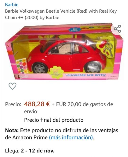 coche de barbie de coleccion