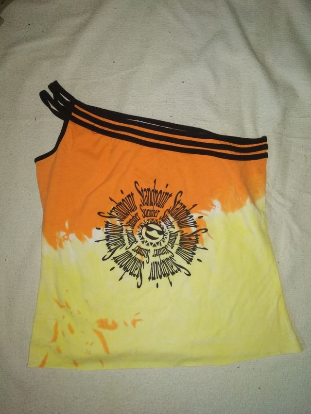 LOTE TIRANTES DESTEÑIDA + TOP DE RAYAS