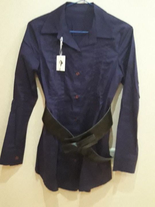 camisa larga con cinturón 