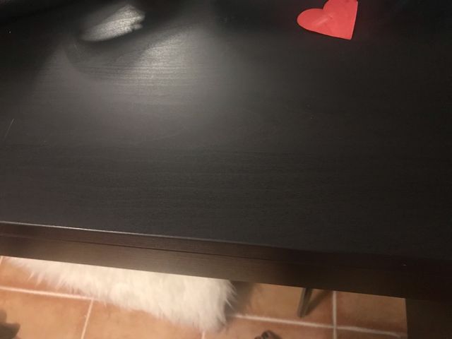 Escritorio negro-marrón 142x50 cm