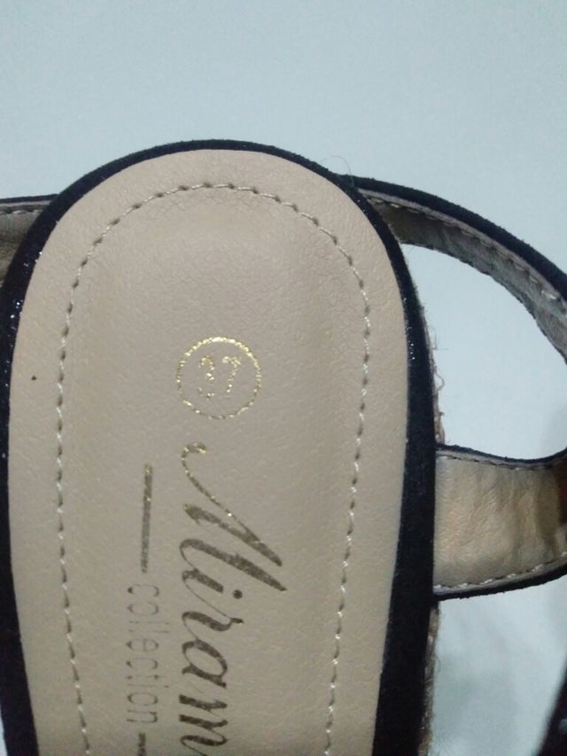 Sandalias de cuña talón de corcho