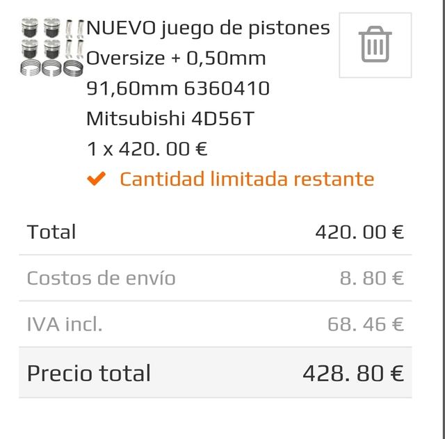 4d56 pistones nuevos
