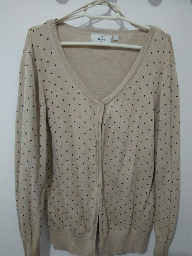 Chaqueta beis con lunares talla L
