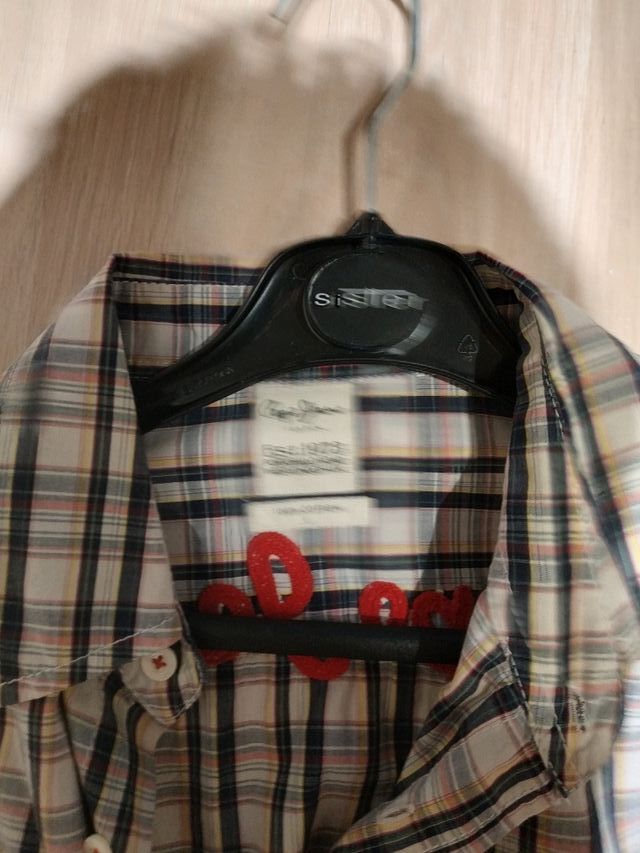 Camisa Pepe Jeans Blanca Cuadros Para Hombre