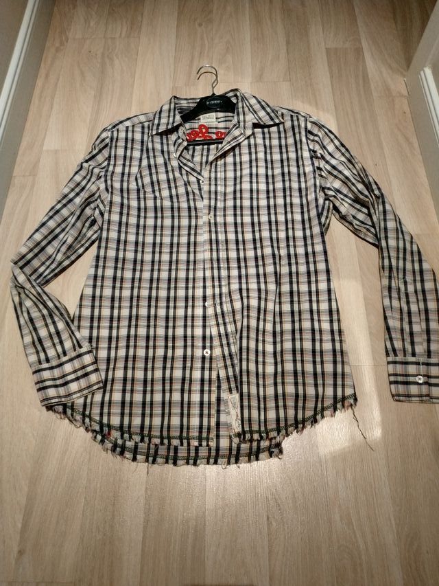 Camisa Pepe Jeans Blanca Cuadros Para Hombre