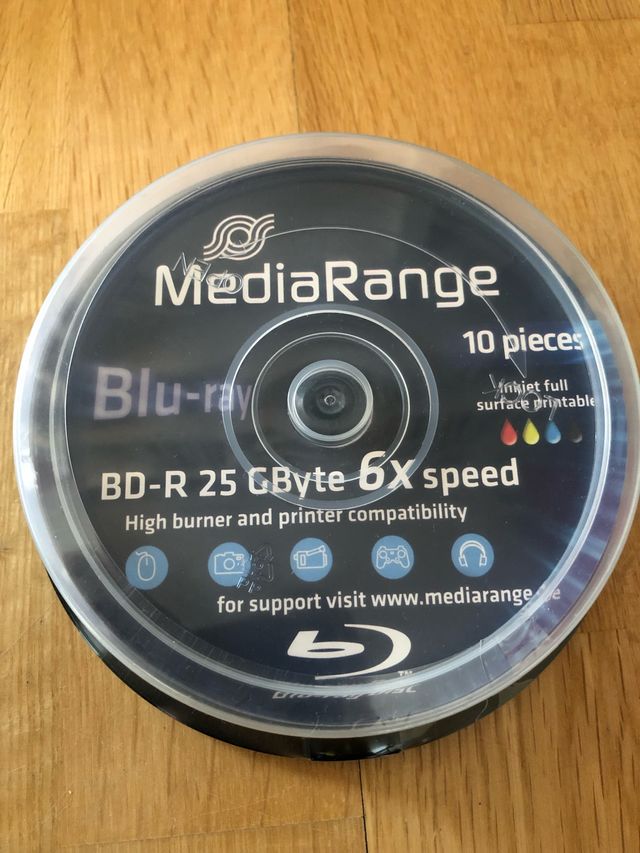 Nuovo serbatoio BD R blue ray 10 unità