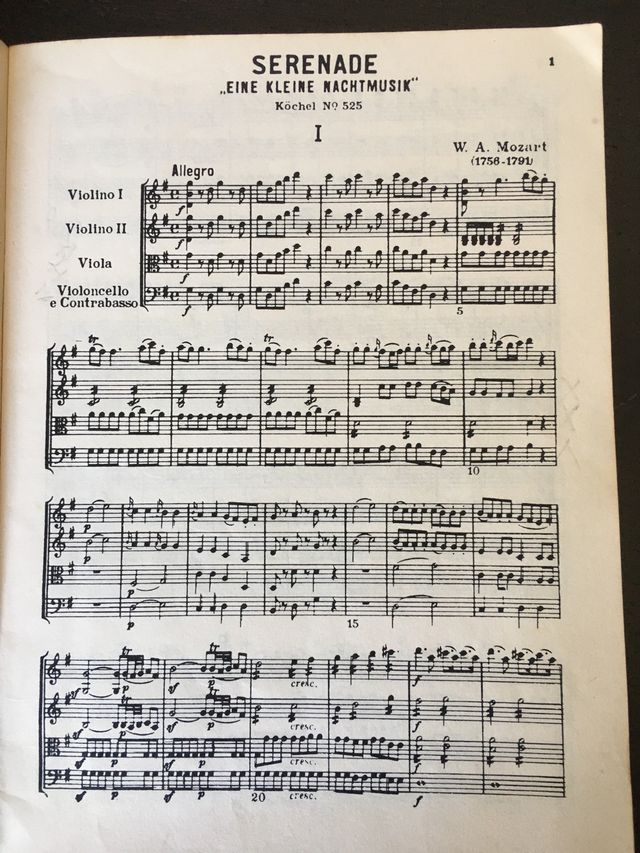 Mozart Pequeña Música Nocturna K. 525