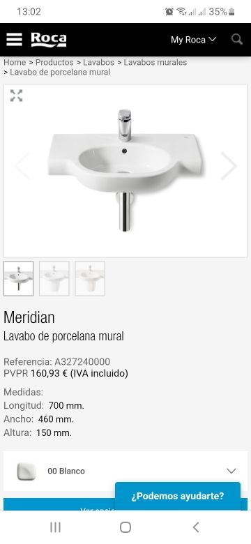 Lavabo Roca Meridian