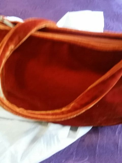 BOLSO NARANJA d TERCIOPELO *KLING*