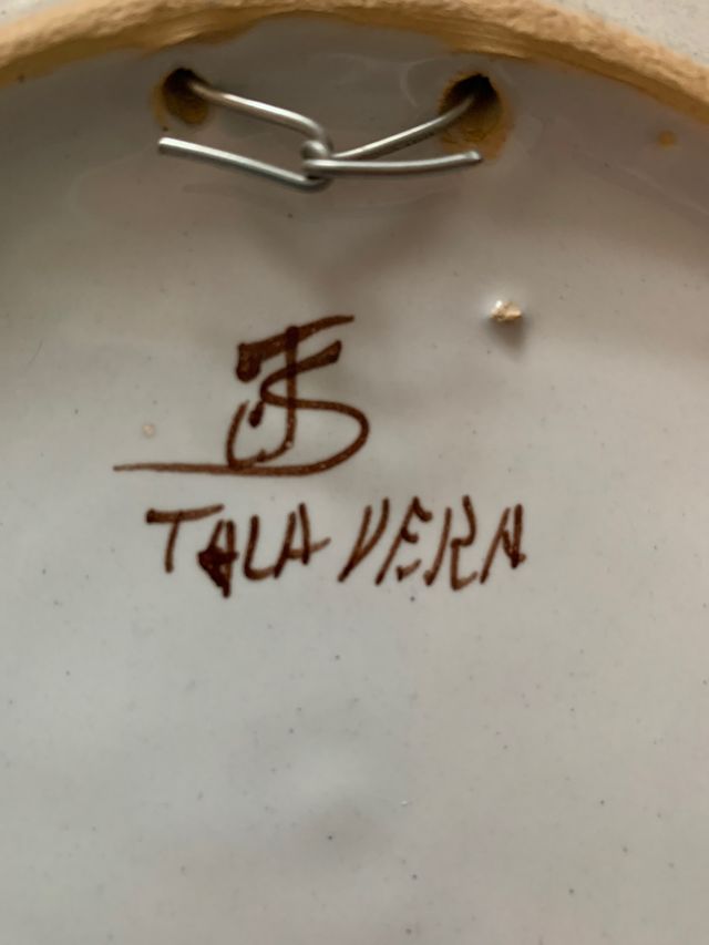 Plato decorativo cerámica Talavera diámetro 25