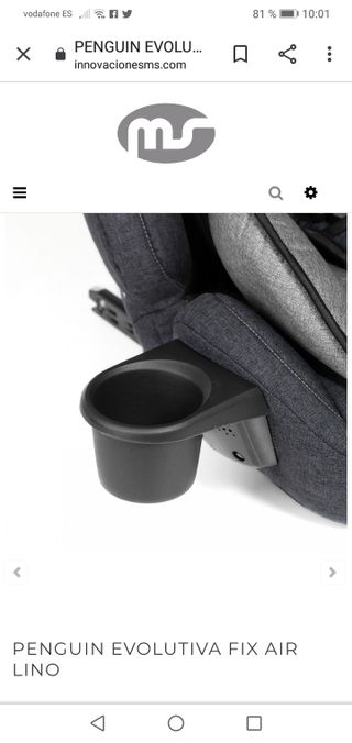Silla de coche Penguin grupo 1//2//3 Isofix de Lino en Gris,Innovaciones MS