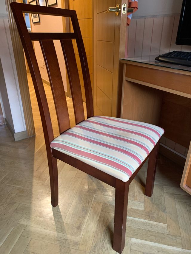 Silla madera cerezo maciza