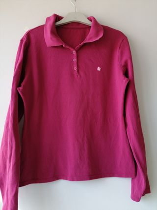 polo manga larga mujer benetton