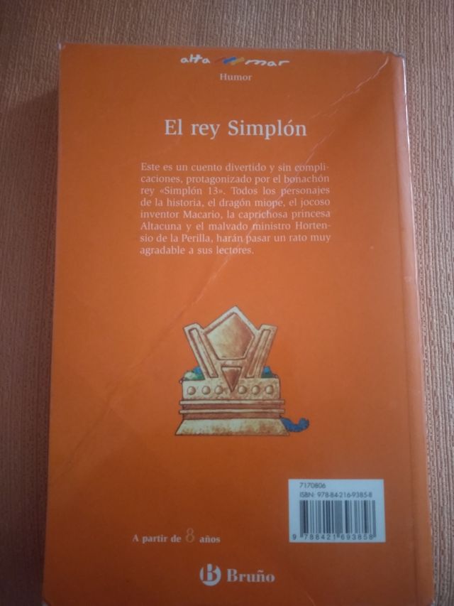 Libro infantil El rey Simplón